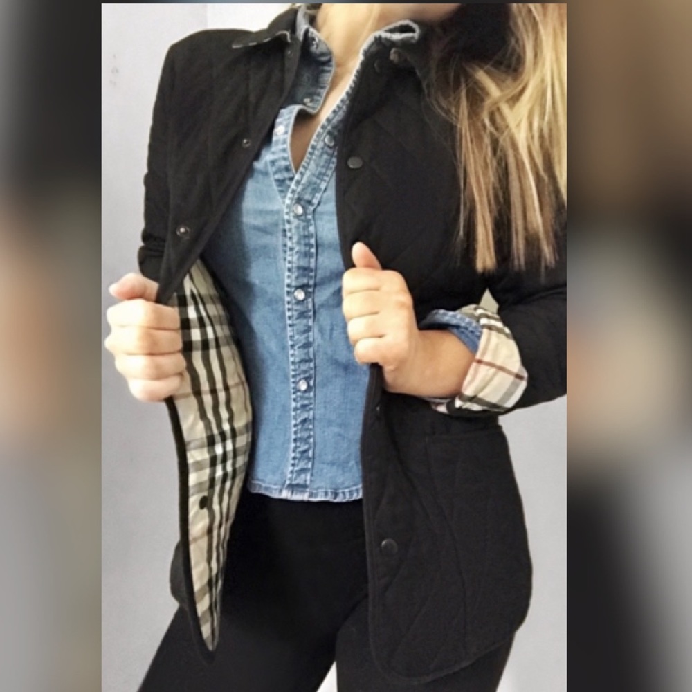 Burberry London Nova Check Diamond Quilted Jacket